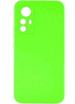 Чехол tpu getman liquid silk full camera для xiaomi redmi note 12s салатовый / neon green