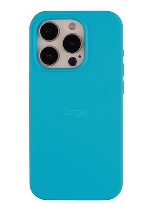 Чехол silicone case full size (aa) для iphone 15 pro max blue