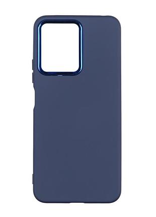 Чехол silicone cover metal рамка (aa) для xiaomi redmi note 12 pro+ 5g dark blue