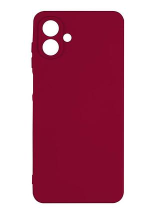 Чехол silicone cover с рамкой камеры (a) для samsung galaxy a07 maroon