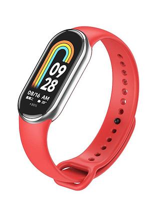 Силиконовый ремешок original design для xiaomi mi band 5 / mi band 6 / mi band 7 rose red