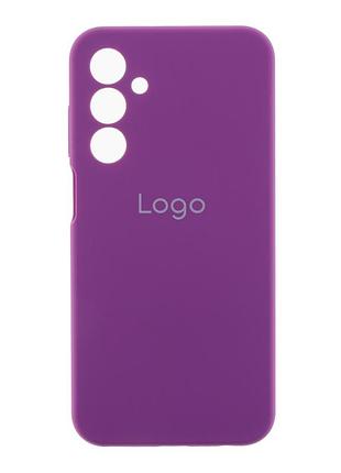 Чохол-накладка liquid silicone (aa) із захистом на камеру для samsung galaxy m35 5g grape
