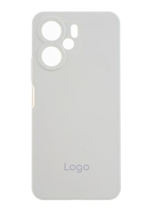 Чехол-накладка liquid silicone (aa) с защитой на камеру для xiaomi redmi 13c / poco c65 white