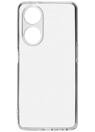 Чохол tpu transparent 1.5 мм із захистом камери для oppo a58 4g, прозорий захисний кейс безбарвний