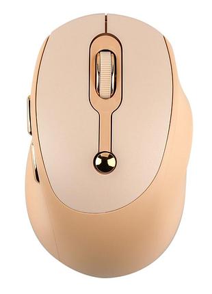 Беспроводная usb мышка twolf q7 elegant usb адаптер 2.4ghz сенсор с разрешением 1000/1600/2400dpi молочный