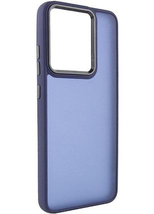 Чехол tpu+pc lyon frosted для xiaomi redmi 15c (eu) navy blue