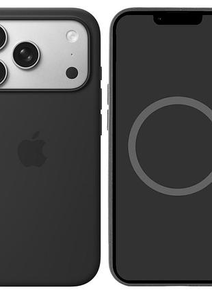 Чохол silicone case (aaa) with magsafe and animation для apple iphone 17 pro max (6.9") black