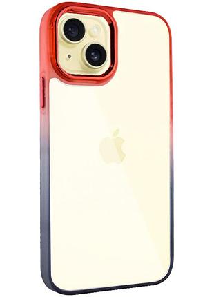Чехол tpu+pc fresh sip series для apple iphone 14 plus (6.7") черный / красный