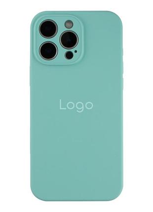 Чохол silicone case full із захистом камери для iphone 16 pro max sea blue
