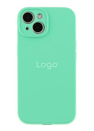 Чохол silicone case full із захистом камери для iphone 15 spearmint