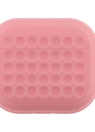 Футляр silicone fashion case с карабином для airpods 3 pink