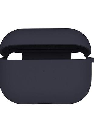 Чехол с микрофиброю silicone case airpods pro 2 dark blue