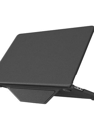 Чехол-накладка для ноутбука pc+pu amo-pu 2025/2024/2023 для apple macbook air 15 модель m4 a3114/m3 a3114/m2 a2941 grey