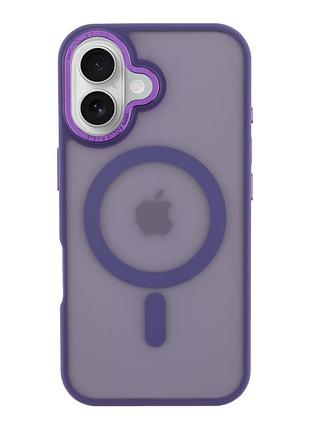 Панель-накладка tpu goldencis matte with magsafe for iphone 16 plus purple