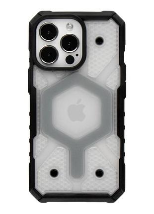 Чехол armorhex tpu pc magnetic case з magsafe для iphone 14 pro transparent grey
