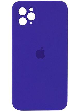 Чохол silicone case square full camera protective (aa) для apple iphone 11 pro max (6.5") фіолетовий / ultra violet
