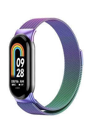 Ремешок milanese loop metal magnetic для xiaomi mi band 8/mi band colorful