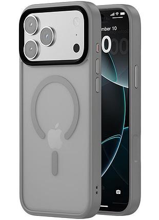 Чохол ummi colorful with magsafe для iphone 17 pro панель-накладка для телефону магнітна зарядка айфон 17 про grey