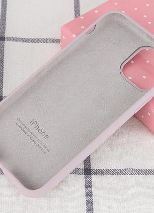 Чехол silicone case full protective (aa) для apple iphone 11 pro max (6.5") серый / lavender 3