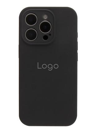 Чохол silicone case full із захистом камери для iphone 16 pro dark grey