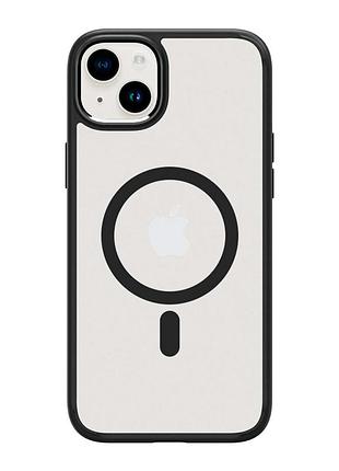 Прозорий чохол накладка spigen ultra hybrid magsafe для apple iphone 13 black