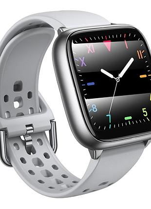 Смарт часы hoco y36 smart sports watch ip67/bluetooth v5.3/tft дисплей 360×360 пикселей при диагонали 1.72 silver