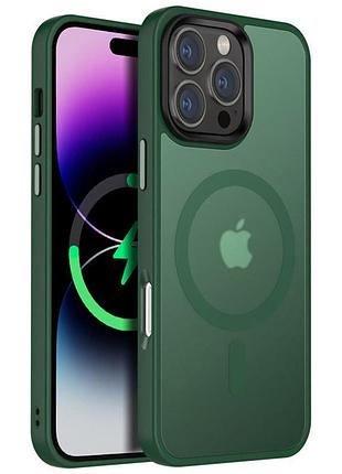 Чохол ummi colorful with magsafe для iphone 16 pro для телефону магнітна зарядка айфон 16 про dark green