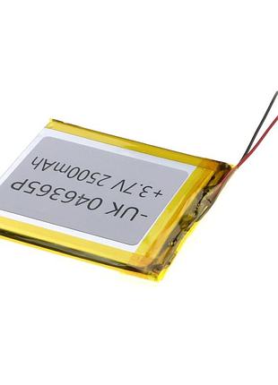 Акумуляторна батарея model: 046365р universal aaa 2500mah rated voltage: 3.7v 66*59,5*3,7 тип контактів: дроти