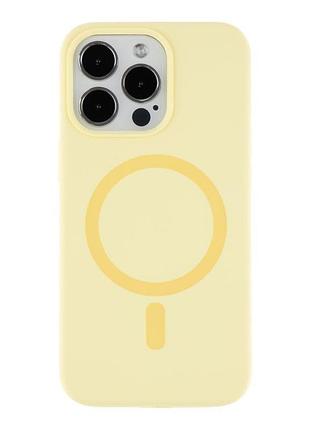 Чехол накладка glow silicone case with magsafe apple iphone 13 pro yellow (36057_3606203)