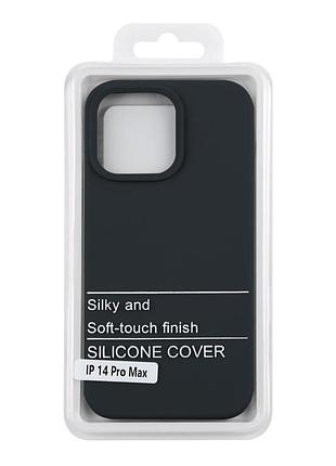 Чехол soft silicone case full size для iphone 14 pro max силиконовая панель-накладка для телефона iphone 14 pro max dark grey 3