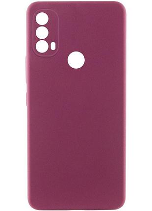 Чехол silicone cover lakshmi full camera (aaa) для motorola moto e40 бордовый / plum