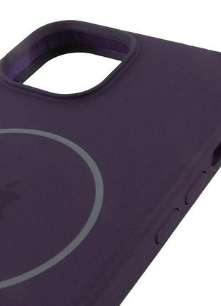 Чехол silicone case full protective (aa) with magsafe для apple iphone 14 plus (6.7") фиолетовый / elderberry 4