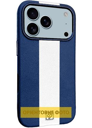 Кожаный чехол rally with magsafe для apple iphone 17 air (6.5") blue / white