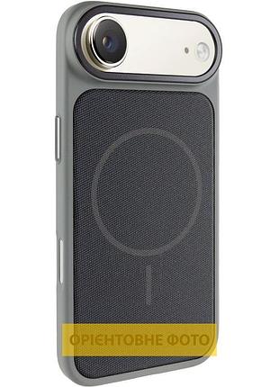 Чехол-накладка techwoven hybrid с magsafe для apple айфон 17 аир с картхолдером grey / black