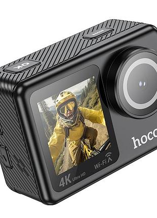 Экшн-камера hoco dv101 аккумулятора емкостью 900mah, экран ips hd 1,3 спереди, 2 сзади 4k с частотой кадров 25fps (2.7k/30fps,