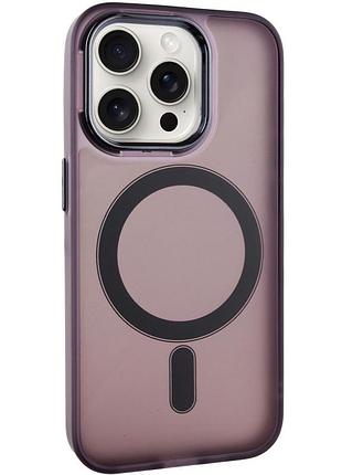 Чохол tpu+pc lily with magsafe для apple iphone 12 pro max (6.7") dark purple