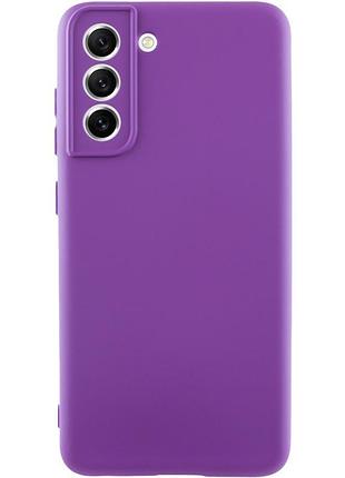 Чехол tpu getman liquid silk full camera для samsung galaxy s22+ фиолетовый / purple