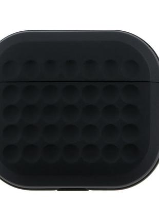 Футляр silicone fashion case с карабином для airpods 3 black