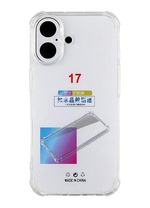 Панель-накладка tpu virgin hard full camera iphone17, прозорий силіконовий м'який чохол для iphone17