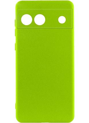 Чохол silicone cover lakshmi full camera (a) для google pixel 6a салатовий / neon green