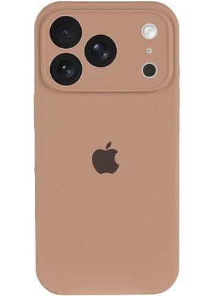 Чехол silicone case full camera protective (aa) для apple iphone 17 pro (6.3") бежевый / desert gold 2