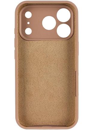 Чехол silicone case full camera protective (aa) для apple iphone 17 pro (6.3") бежевый / desert gold 3