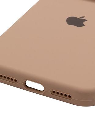 Чехол silicone case full camera protective (aa) для apple iphone 17 pro (6.3") бежевый / desert gold 5