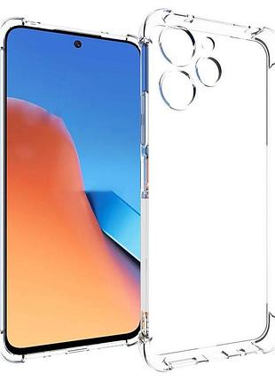 Tpu чехол getman ease logo усиленные углы full camera для xiaomi redmi 12 бесцветный (прозрачный)