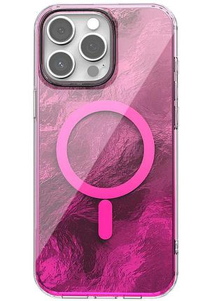 Чохол tpu shiny mountain (magfit) для apple iphone 13 pro max (6.7") pink