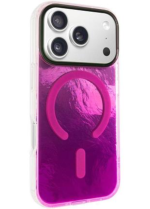 Яскравий чохол shiny mountain (блискуча гора) для apple айфон 17 про з технологією magfit pink