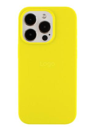 Чохол silicone case full size (aa) для iphone 14 pro fluorescent yellow