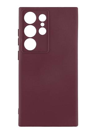 Чохол silicone cover з рамкою камери (a) для samsung galaxy s24 ultra 5g/s928 maroon