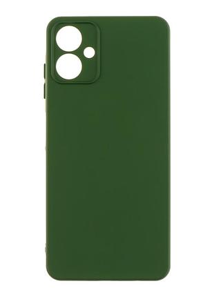Чехол silicone cover с рамкой камеры (a) для samsung galaxy a06/a065 dark green