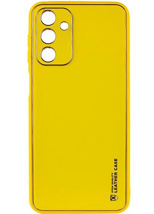 Кожаный чехол xshield для samsung galaxy a25 5g желтый / yellow